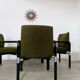 Lot de 4 chaises fauteuils design années 80 Wilkhahn métal et tissu vintage