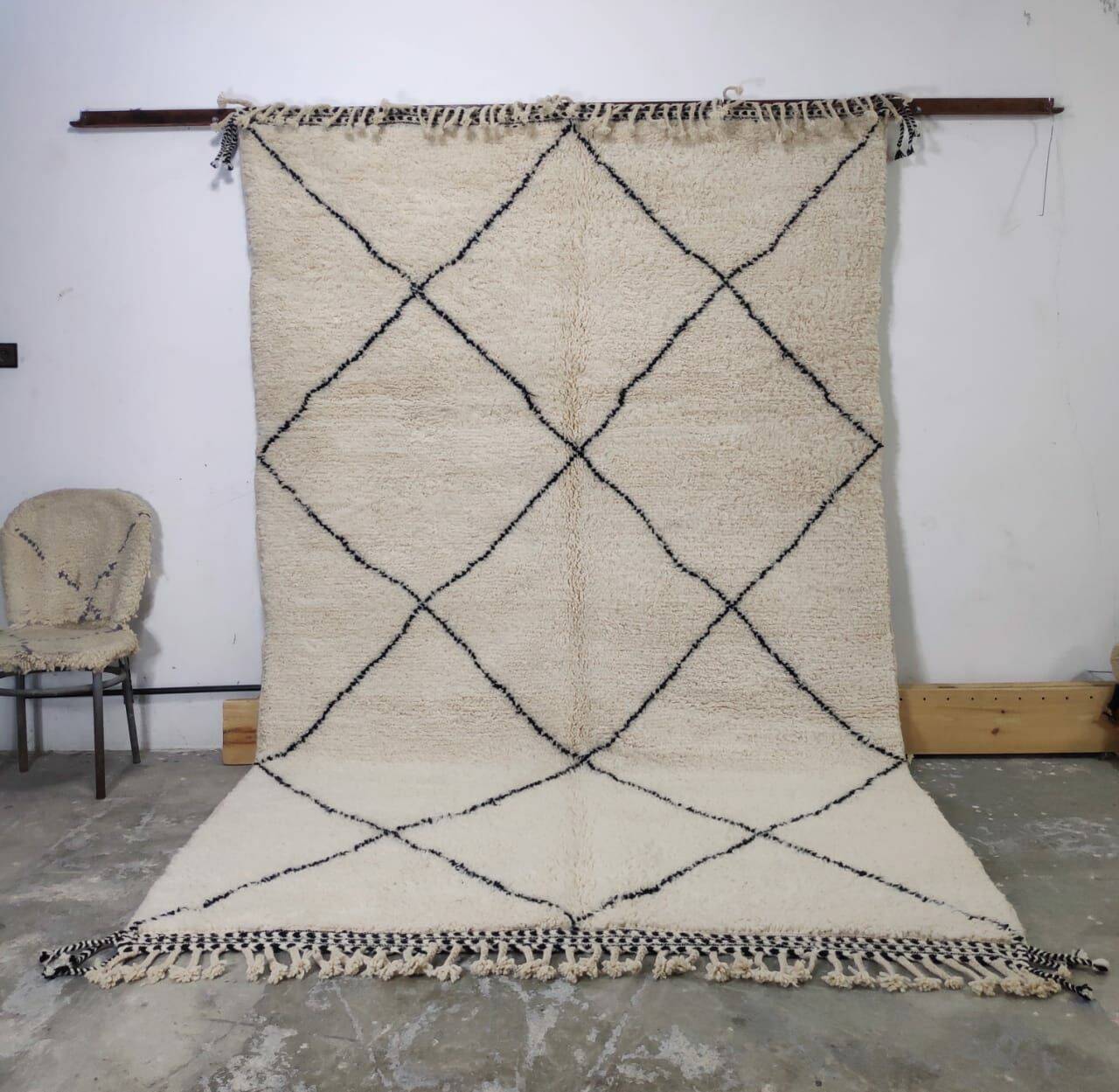 Handmade wool Berber rug 300X200 cm
