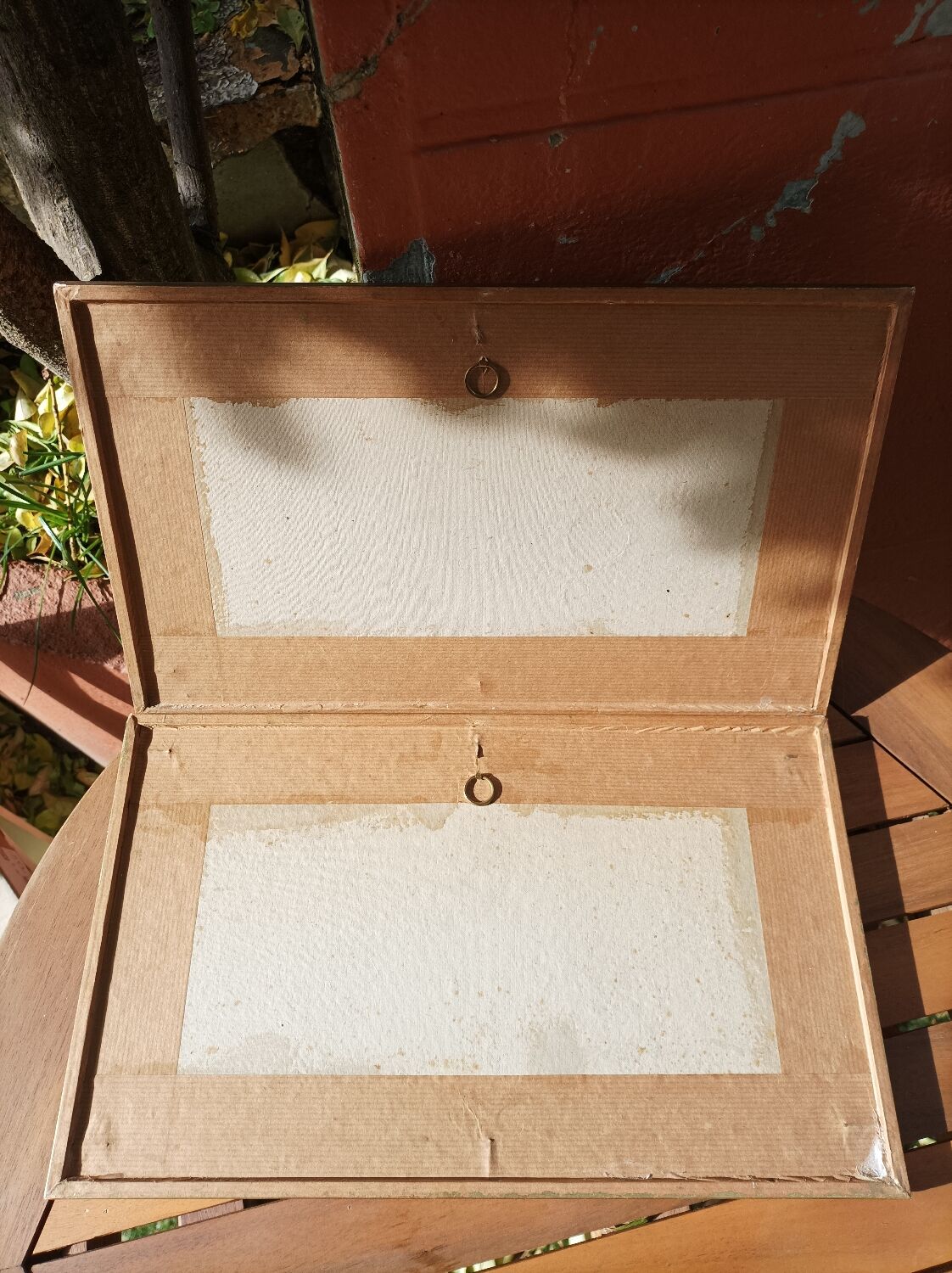 Set of 2 old framed hand-painted canvases signed