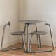 Set of a dining table and two chairs (vintage) purchased from a gallery.