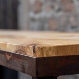 Designer handmade solid wood/steel workbench