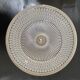 Art Deco glass cup with silver metal foot