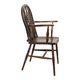 Chaise Windsor ancienne en bois de hêtre et d'orme avec dossier à roulettes, XIXe siècle