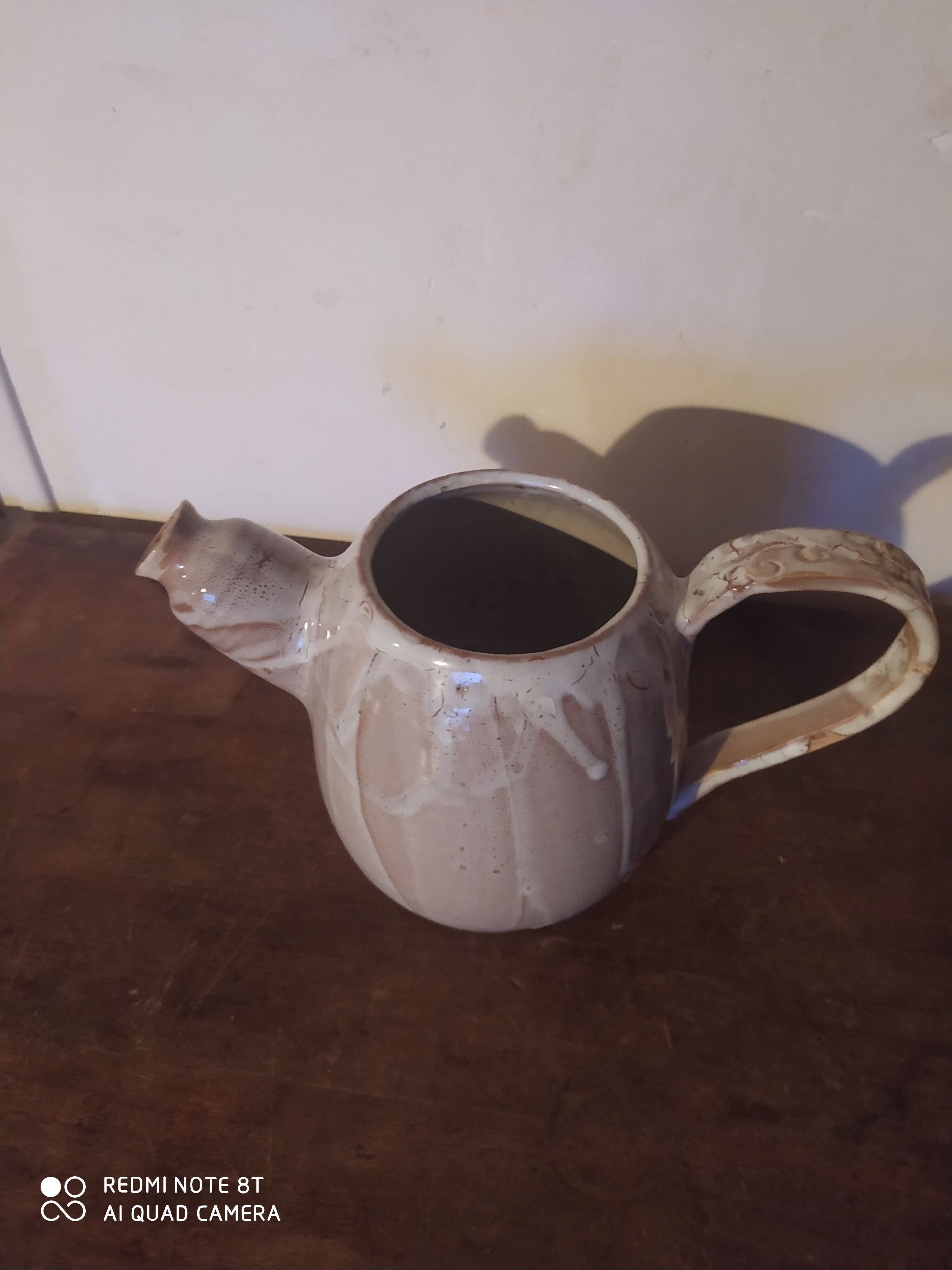 Ceramic pitcher jug signed Marie Montmarault