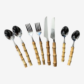 Bamboo handle cutlery