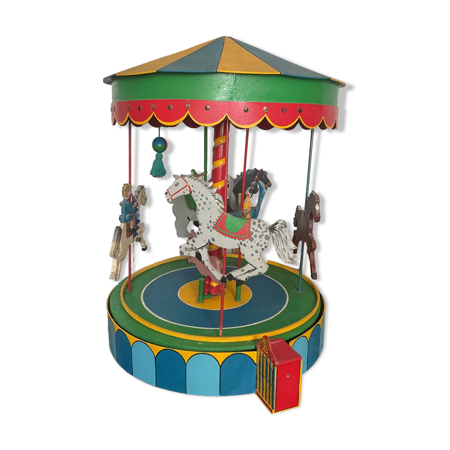 Rare vintage wooden carousel