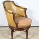 Beech Swivel Office Armchair, Louis XVI style – Late 19th century