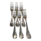 6 silver-plated metal table forks by Christofle silversmiths, Albi pattern