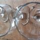 Set of 6 old balloon glasses on legs in hand-blown crystal 20s