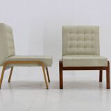 1970s Ludvik Volak Pair of Side Chairs by Drevopodnik Holesov , Czechoslovakia