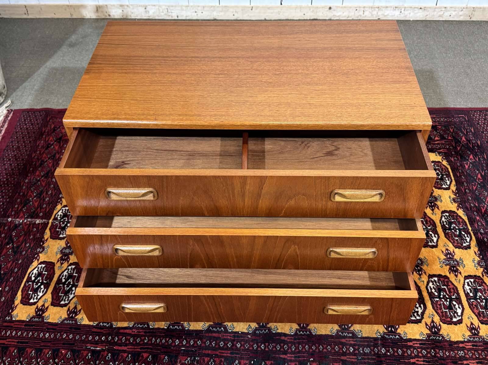 English commode by the brand GPlan in teak from the 1970s.