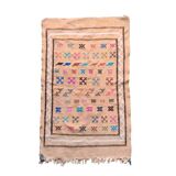 Bohemian beige Moroccan rug