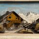 Alpine Table Vintage 1950s Carved and Painted Wood Signed W. Rosso