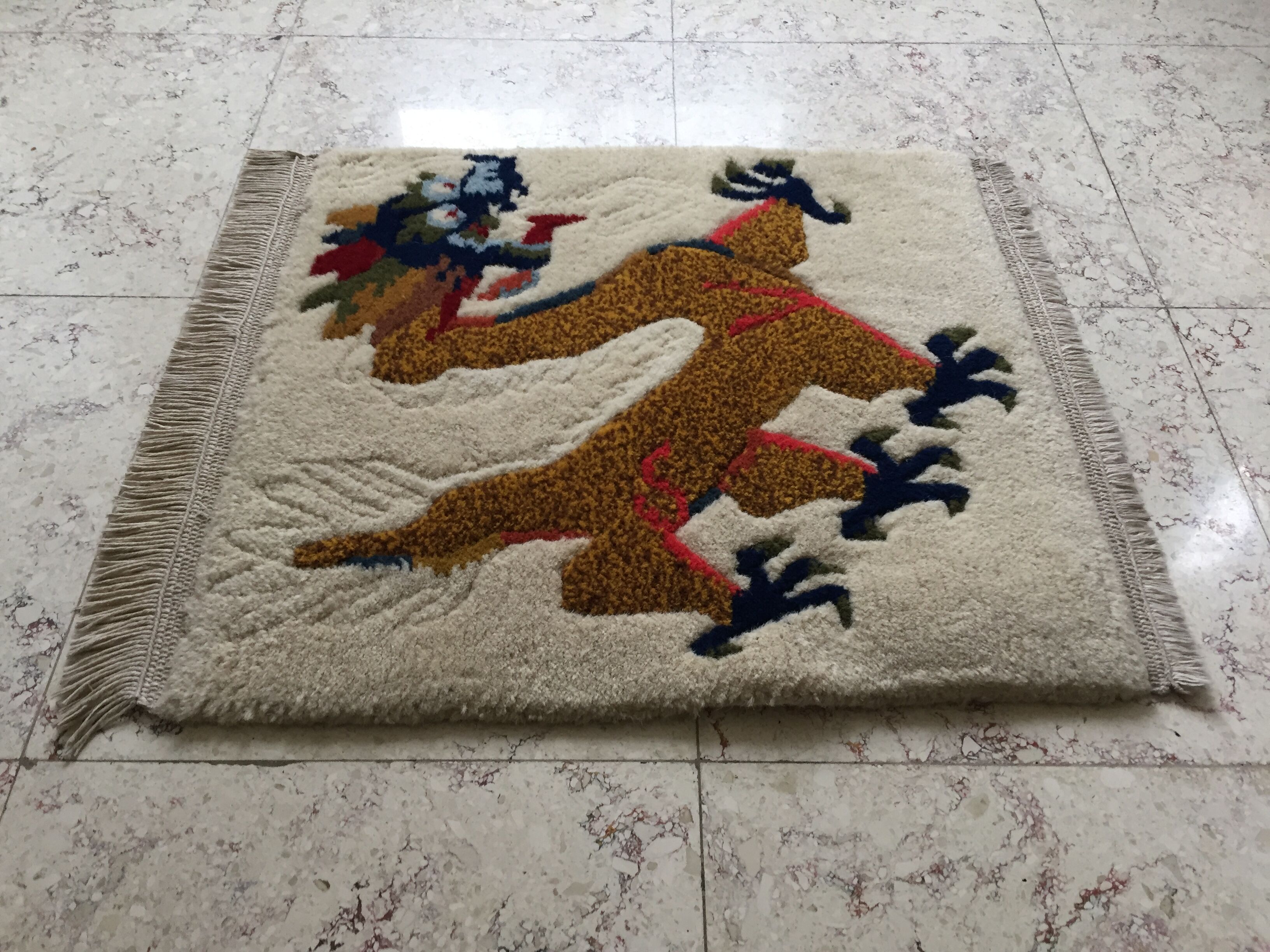 Tibetan wool carpet dragon decoration – 54cm x 43 cm