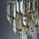 Four-tier cascade chandelier by Venini, Murano glass, Italy 1970s