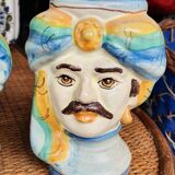 Pair of Moorish head vases