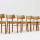 Vintage Danish mid-century dining chairs set of 6