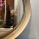 Large oval mirror, Space Age design, vintage from the 1970s.