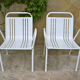 Pair of vintage metal armchairs for the outdoors