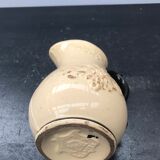 Pichet Kg Luneville céramique beige avec anse noir vintage
