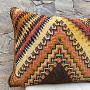 Housse de coussin Kilim berbère vintage : Coussin en laine marocaine