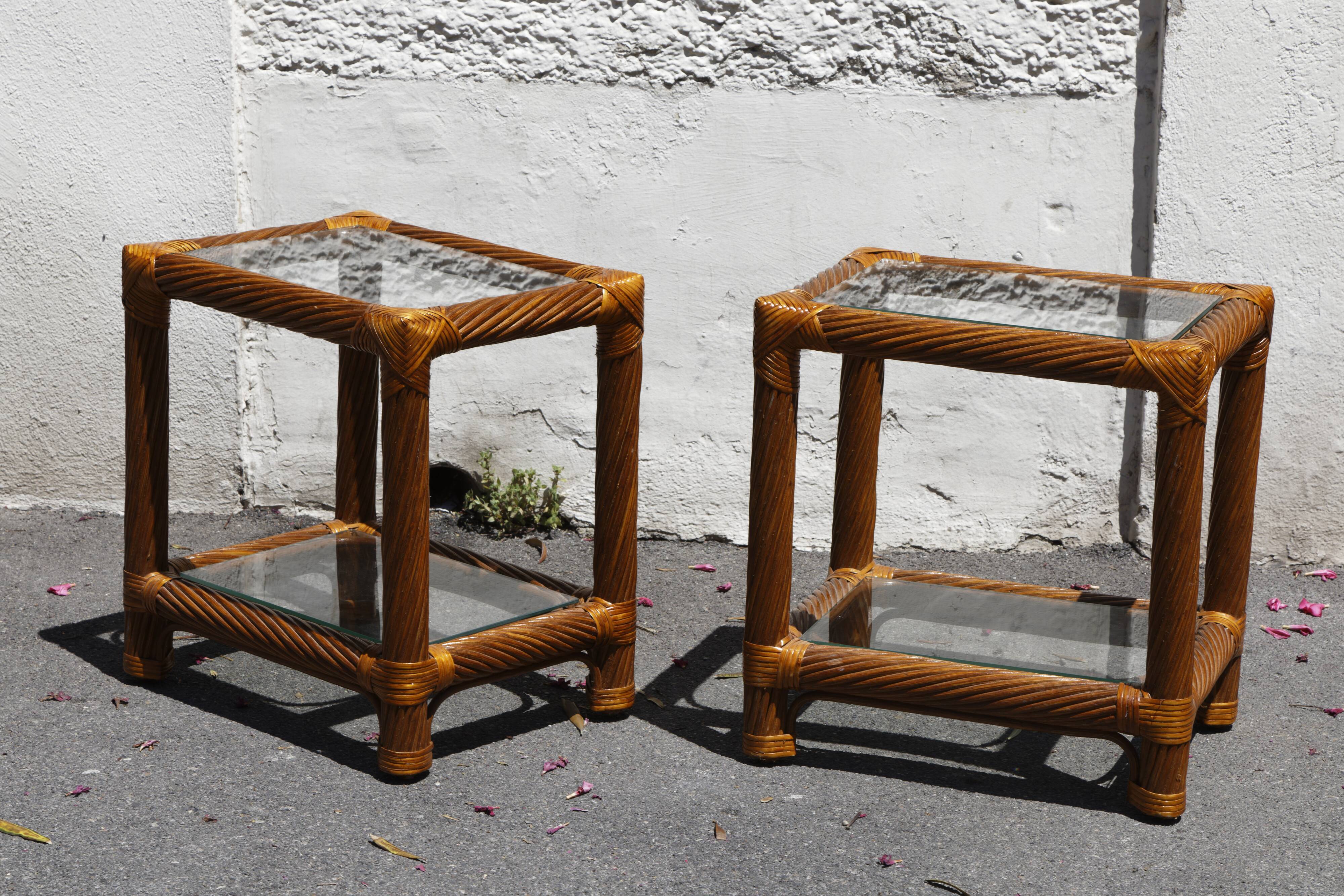 Set headboard and bedside woven rattan maugrion