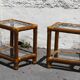 Set headboard and bedside woven rattan maugrion