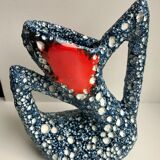 Vase fat lava blue design 70s