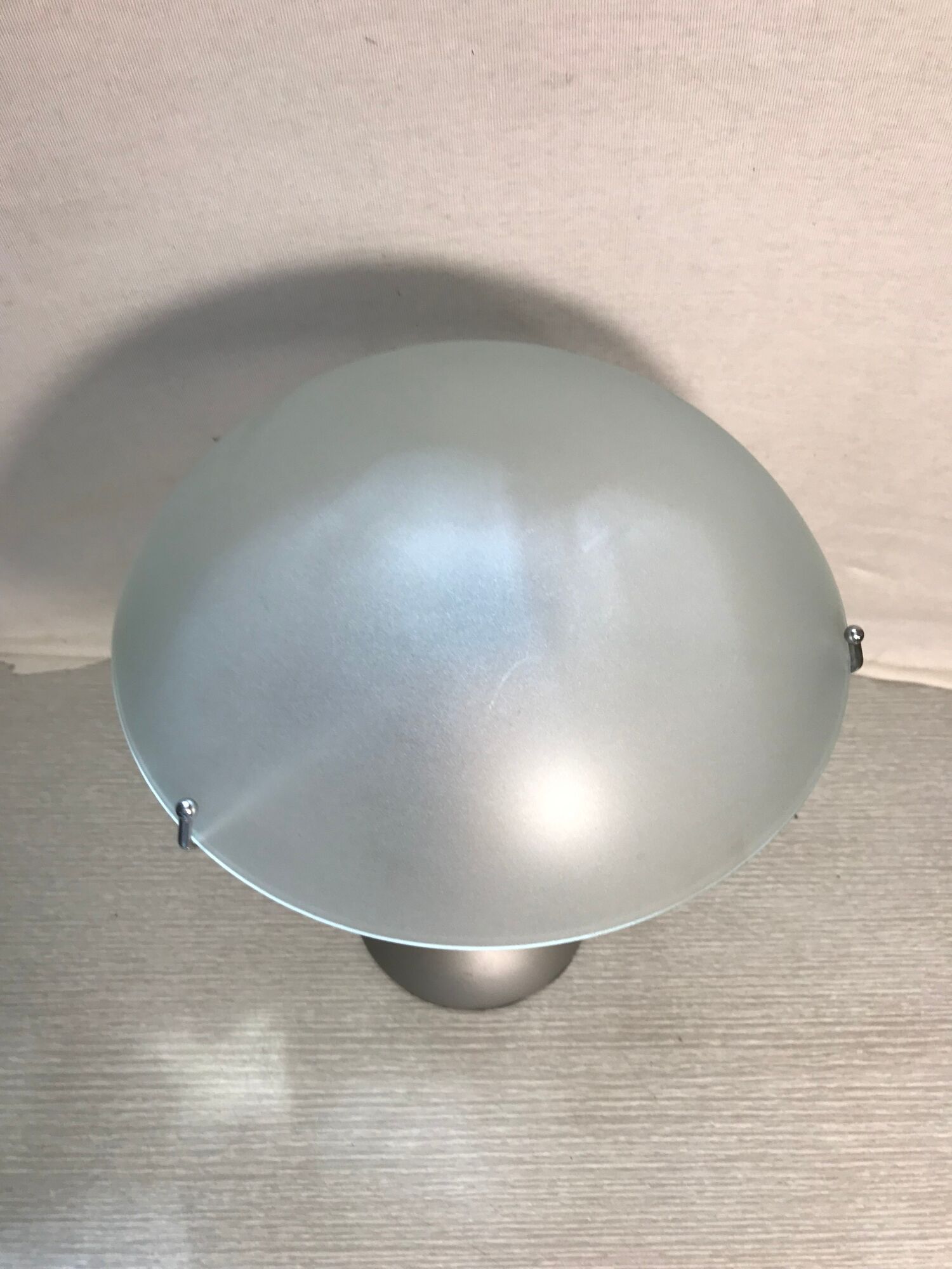Metal and wood lamp