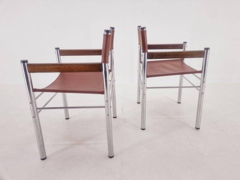 Pair of Rare Midcentury Tubular Design Armchairs, Germany, 1970s