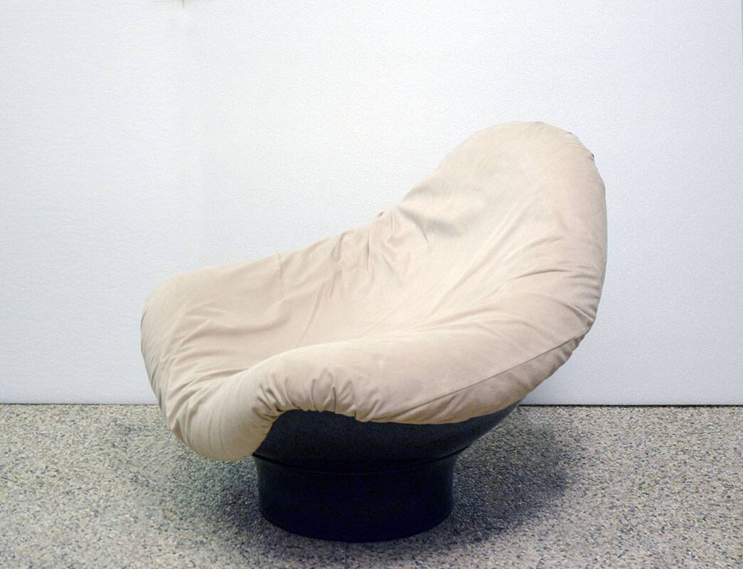 Armchair with pouf 'Rodica' design Mario Brunu for Comfort 1970s