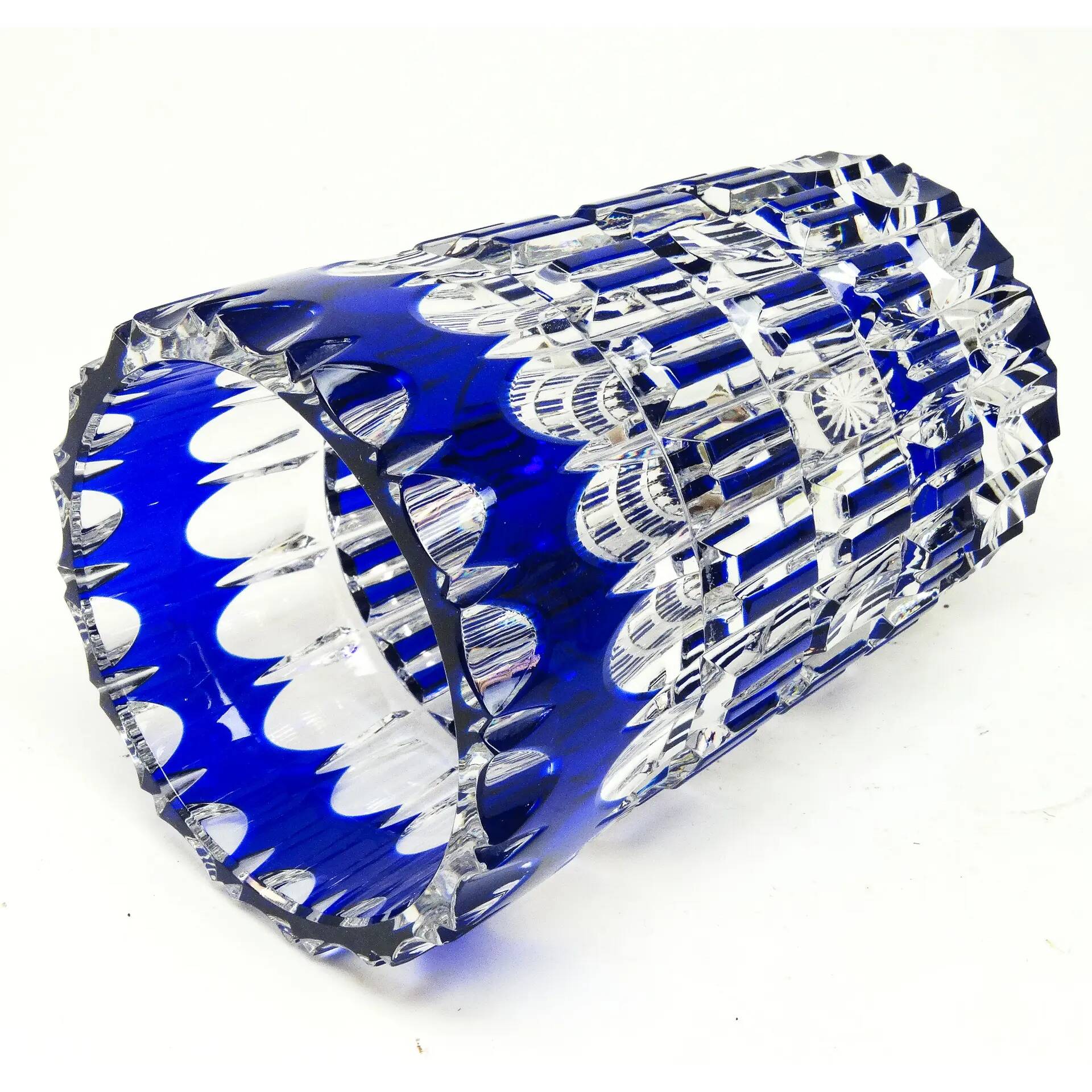 Mid-century modern vase, cobalt glass, Germany, 1950s