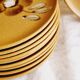 Set of 10 plates with sarreguemines sandstone desserts