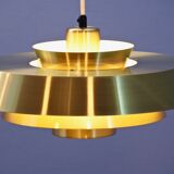Suspension danoise 'Nova' en laiton massif de Jo Hammerborg pour Fog & Mørup, années 1960