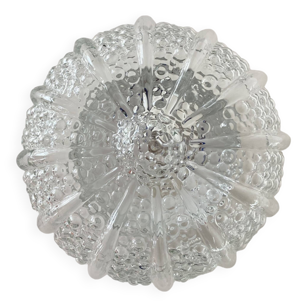 Applique murale plafonnier hublot rond verre minimaliste 1970 1980 seventies eighties