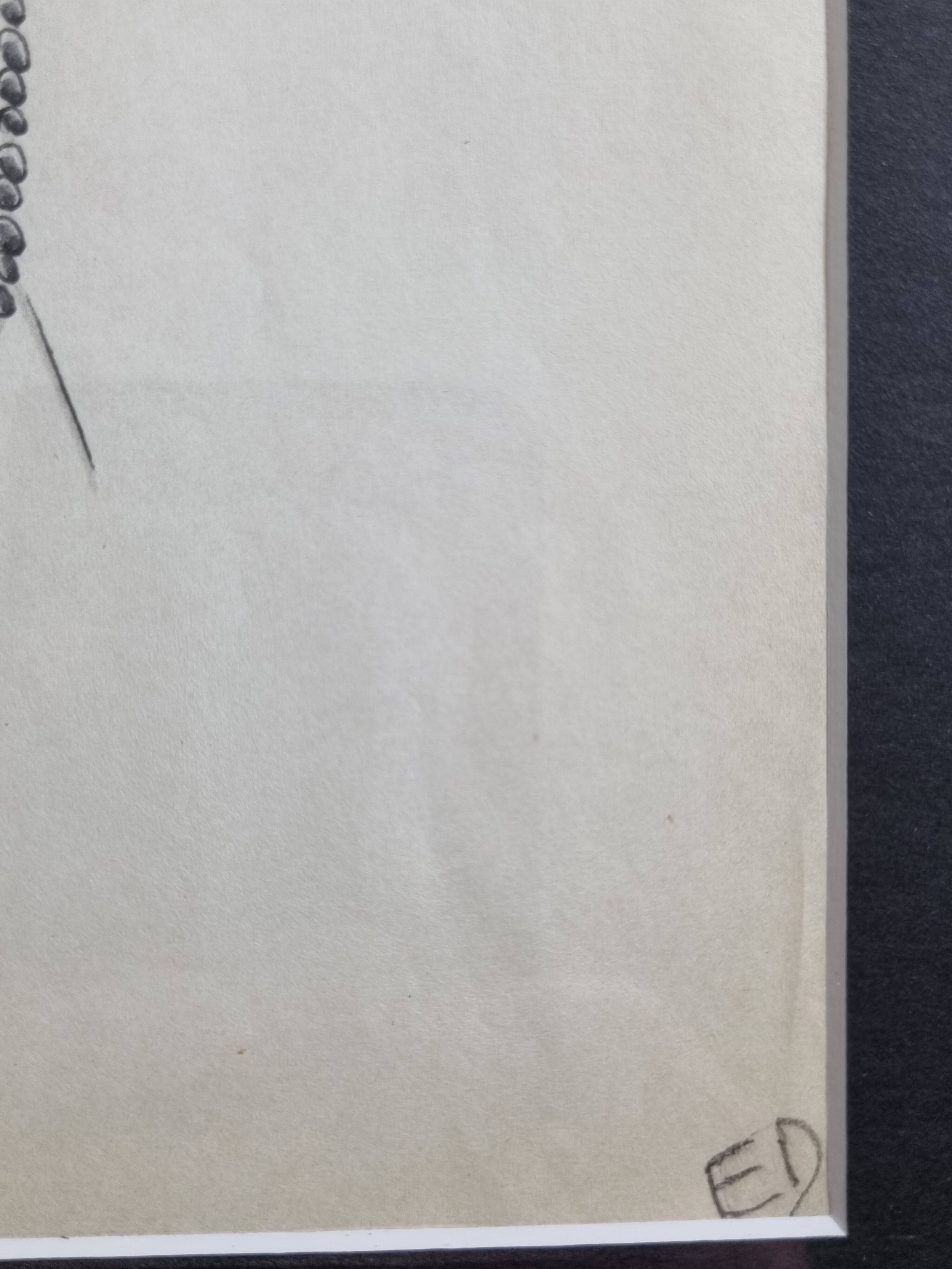 Fashion sketch (accessories), original drawing, signed by Jean Eden, 60s-70s