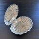 Silver-plated metal shell butter dish