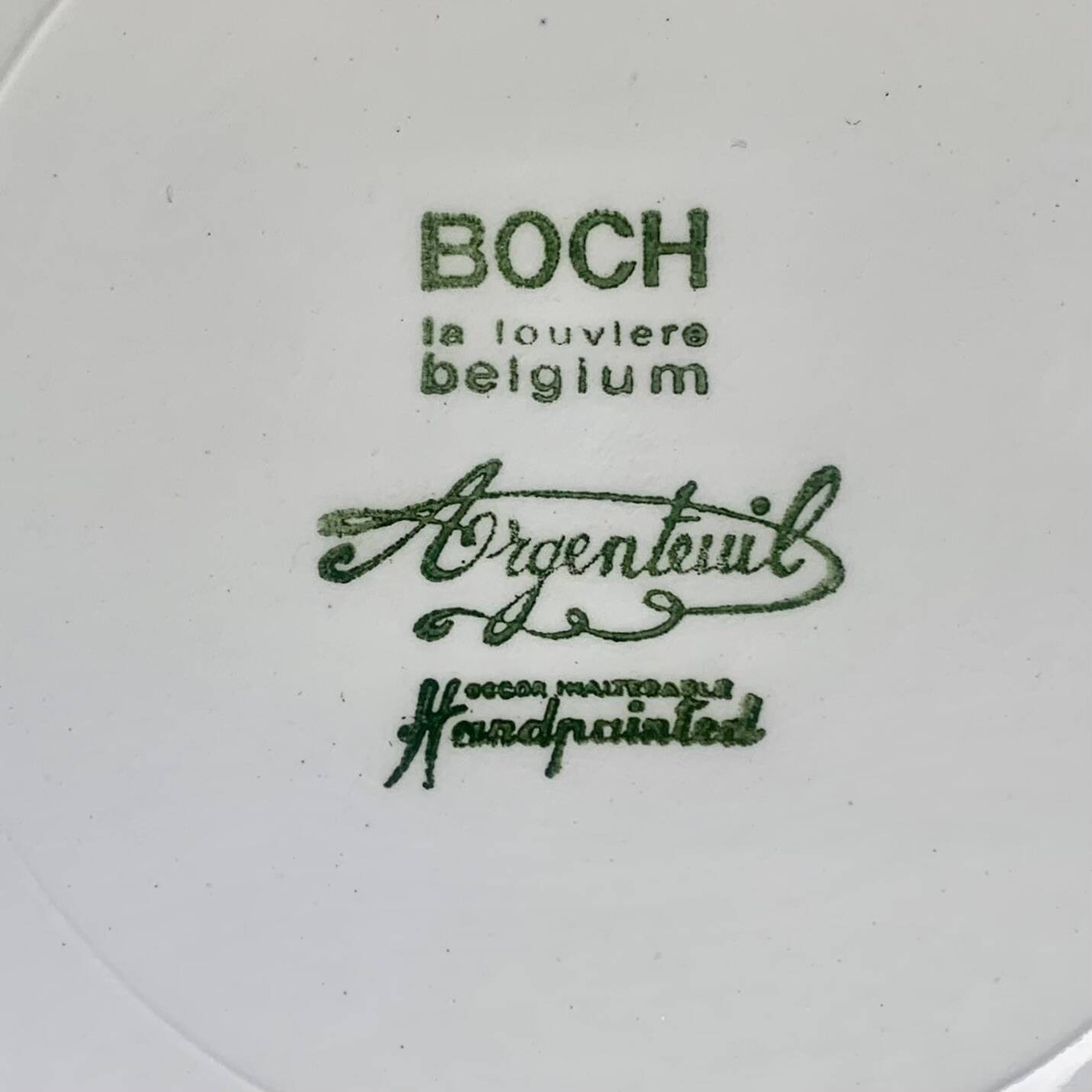 Set of 8 Boch La Louvière soup plates - Argenteuil series