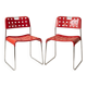 Omstak chair by Rodney Kinsman, vintage red metal.