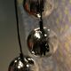 Waterfall hanging lampsusp with 7 chrome balls