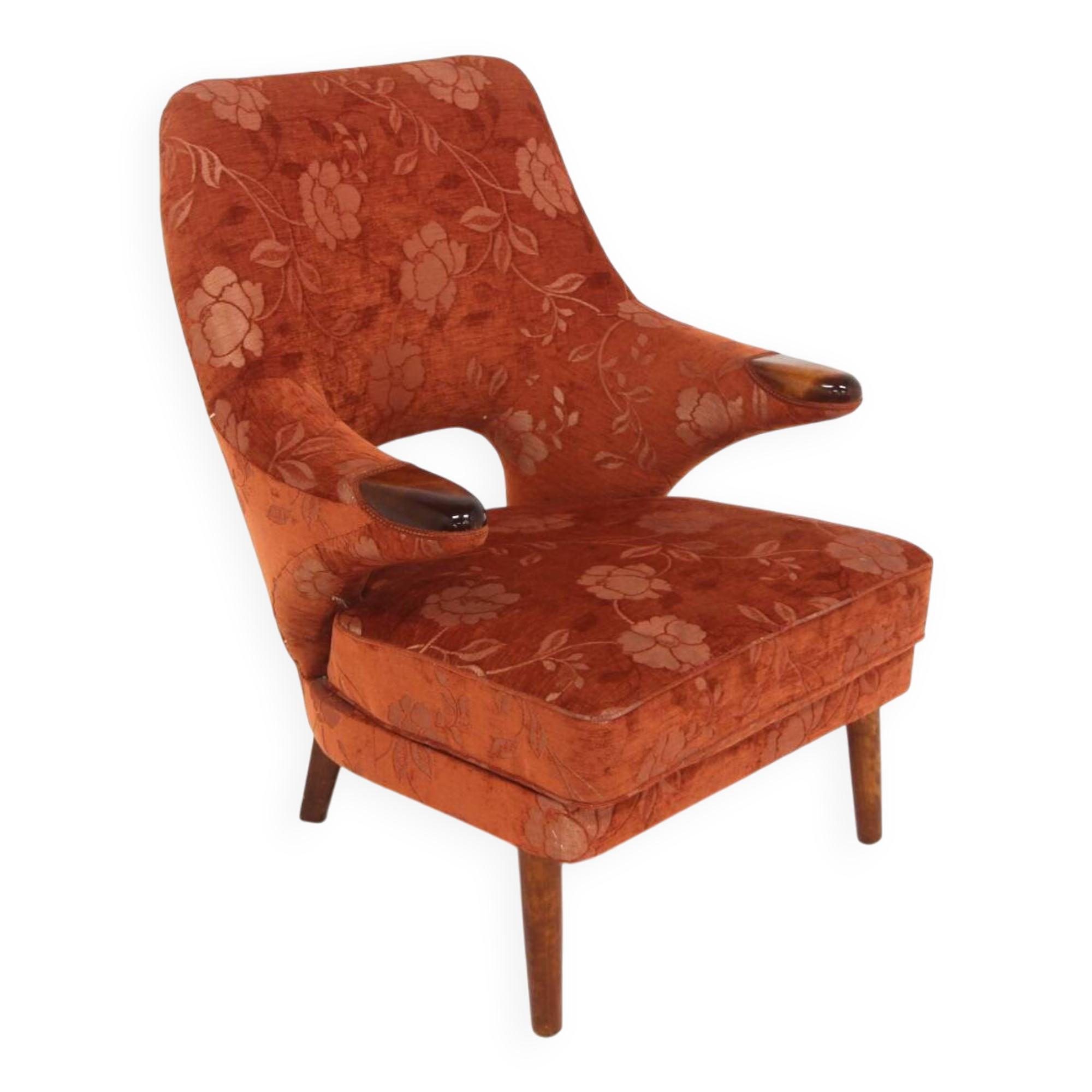 Fauteuil scandinave en tissu, Suède, 1940
