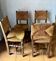 Set of 4 Chairs in Rush and Wood