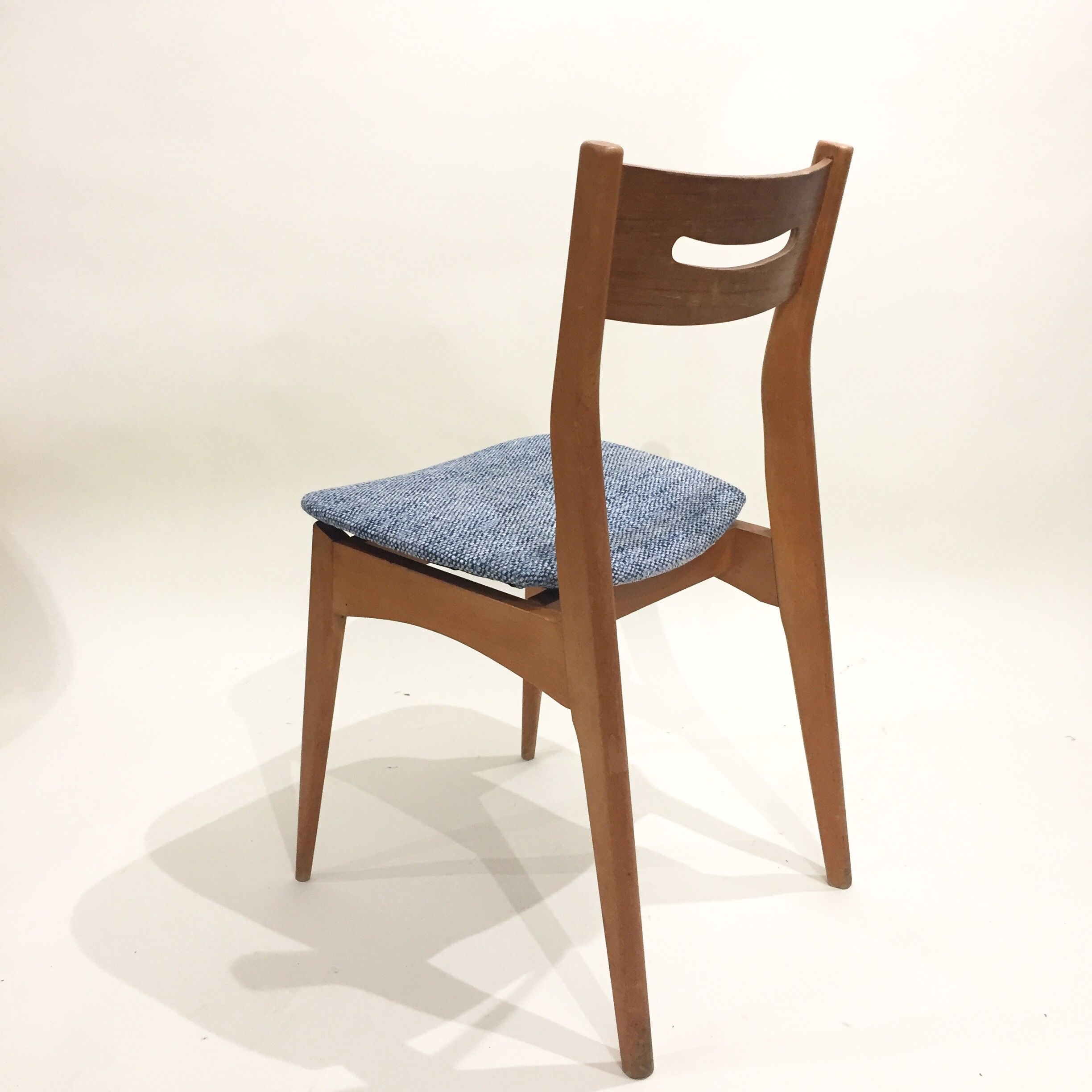 Series of 4 Scandinavian chairs reupholstered