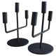 Midcentury Brutalist Forged Iron Candelabra Pair, Germany, 1950s