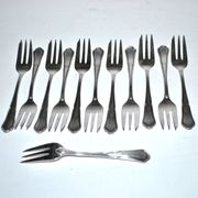 Set of 12 RENEKA cake dessert forks Victoria Spatours contour model 15cm