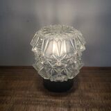 Diamond-point molded glass ceiling light, 1960