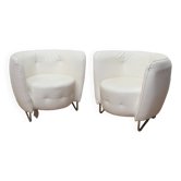Pair of Maybe armchairs, Cotta