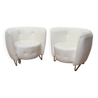 Pair of Maybe armchairs, Cotta