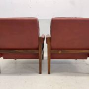 Vintage Danish Lounge Chairs In Rosewood And Leather. 1960s