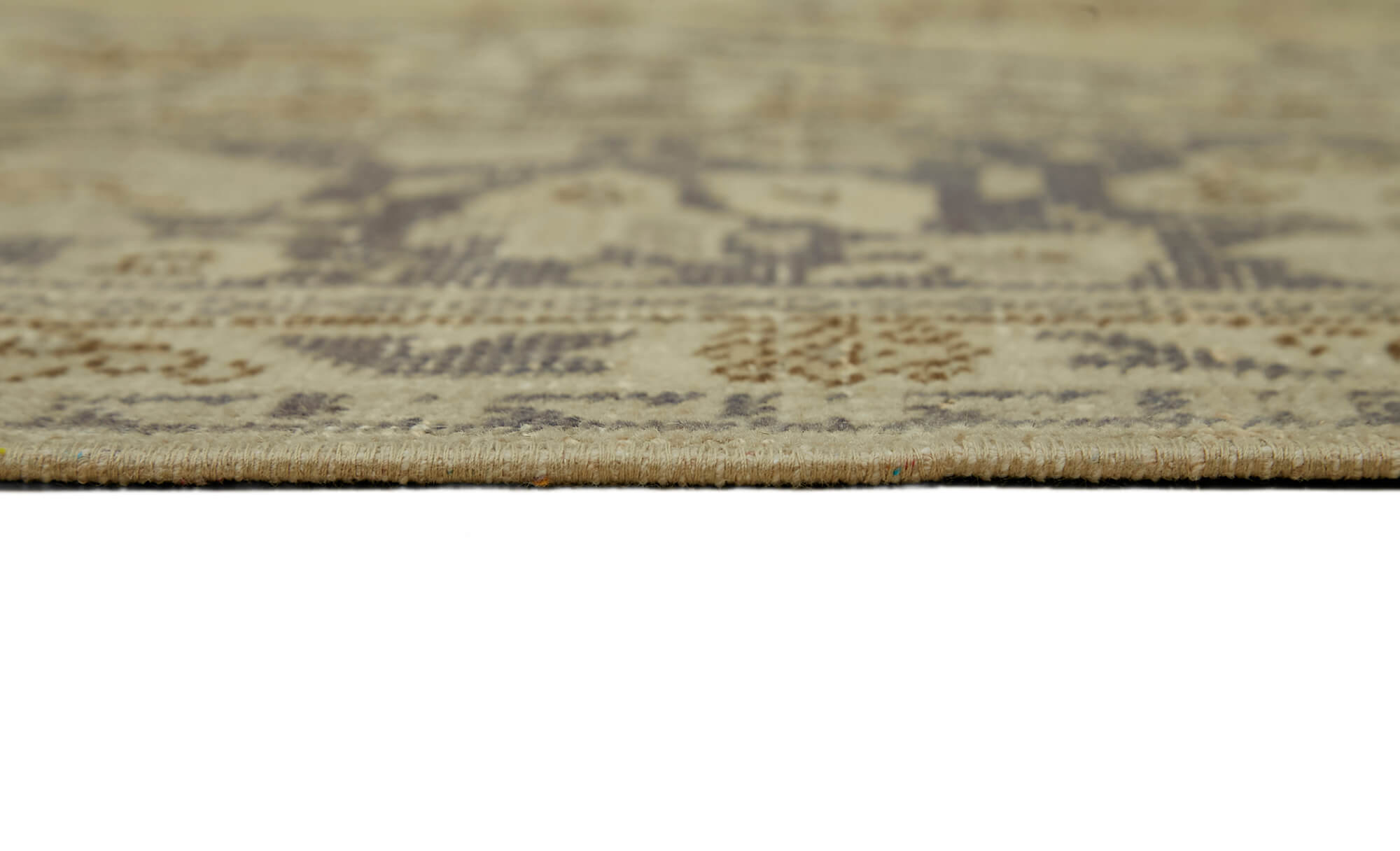 Hand-knotted persian vintage 1970s 250 cm x 364 cm beige wool carpet